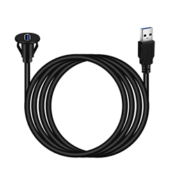 Uniqueheart Cavo di prolunga per cruscotto per Auto USB3.0 Cavo di prolunga per Ricarica Dati USB3.0 Cavo a Pannello Fisso con Fibbia Cavo Impermeabil en oferta