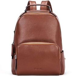 BOSTANTEN Zaino Donna, In Vera Pelle Elegante Zainetto Porta Computer Zaino PC Portatile 13 Pollici Casual Daypacks con Grande Capacità Marrone en oferta