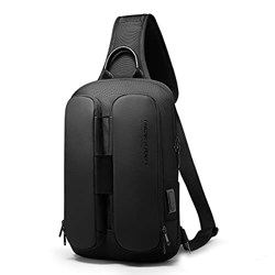 Muzee Anti-Diebstahl-Sling-Schulter-Umhängetasche Rucksack Wasserdichte Schultertasche mit USB-Ladeanschluss，Ykk-Reißverschluss mit großer Kapazität，p características