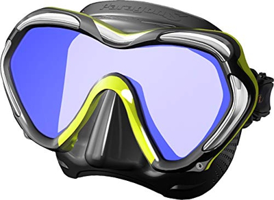 TUSA Paragon S - Maschera subacquea con filtro UV professionale (giallo fluo)