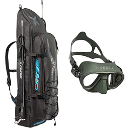 Cressi Piovra Fins Backpack, Borsa A Zaino Per L’Attrezzatura Da Pesca Sportiva Unisex Adulto, Nero & Calibro Mask, Maschera Subacqua Professionale An características