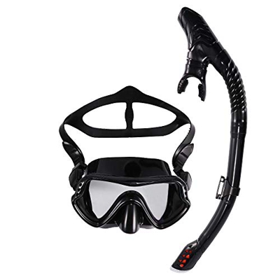 Regali D'inverno Maschera subacquea anti-perdita, set di boccaglio anti-appannamento, maschera panoramica ampia vista, occhialini da nuoto con cinghia