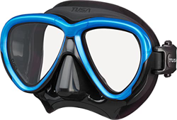 TUSA Intega - Maschera da snorkeling professionale (Black/Fishtail Blue) en oferta