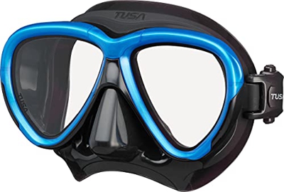 TUSA Intega - Maschera da snorkeling professionale (Black/Fishtail Blue)