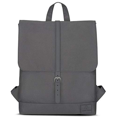 Zaino Grigio Scuro Donna - JOHNNY URBAN"Mia" da PET Riciclato - Piccolo Zainetto Eleganti - Borsa Zainetti Vintage a 7 Litri per Donna e Uomo - Idrore