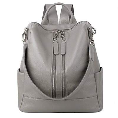 YALUXE Zaino convertible in vera pelle da donna Borsa a spalla con Tracolla versatile e Chiusura a Doppia Cerniera anteriore-Versione aggiornata di gr