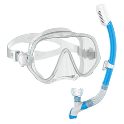 Ranipobo Set da snorkeling per adulti, con maschera subacquea e boccaglio Dry per adulti – Maschera subacquea impermeabile, anti-perdita, maschera sub características