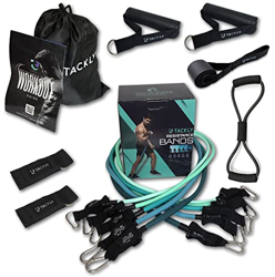 Elastici Kit Fitness professionali fino a 150 LB / 68kg con accessori per palestra da casa - Set Bande Elastiche fitness con maniglie uomo / donne - B en oferta