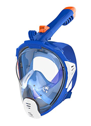 AQUAZON Maschera Subacquea Sirius Maschera Integrale per Adulti e Bambini, Colore:Blu, Größe Full Face Masken:Senior S-M precio