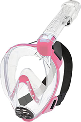 Cressi Baron Full Face Mask, Maschera Snorkeling Integrale Anti Fog, Facciale Comfort, Valvola Scarico e Snorkel Dry Unisex Adulto, Trasparente/Rosa,  características