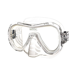 SEAC Giglio, Maschera Snorkeling e Immersione Subacquea Adulto Monolente, Taglia Regolare, Trasparente/Bianco en oferta