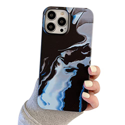 FOURTOC Cover per iPhone 13 PRO Max, Custodia Antiurto in Morbido TPU Silicone+PC Arte Colorata Disegni Texture Finitura Pittura A Inchiostro Flessibi precio