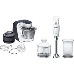 Bosch MUM5 Impastatrice Planetaria Robot da Cucina Multifunzione, 900 W, 7 Velocità & MSM6B500 CleverMixx Mixer a Immersione, 350 W, 1 Liter características