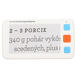 Semiter Lente d'Ingrandimento Digitale Portatile, Supporto per la Lettura Elettronica Trasparente Uso a Lungo Termine Schermo LCD da 5,0 Pollici per i características