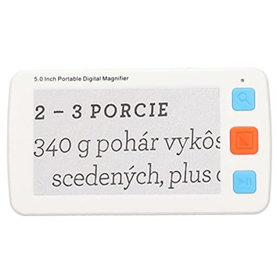 Semiter Lente d'Ingrandimento Digitale Portatile, Supporto per la Lettura Elettronica Trasparente Uso a Lungo Termine Schermo LCD da 5,0 Pollici per i