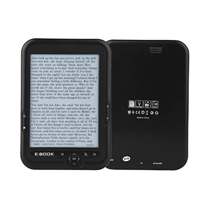 Lettore E Book 16 GB, 29 Lingue Schermo da 6 Pollici Lettore E Book Risoluzione 1024 X 768 per BK-6006 per Uso Domestico(Nero, 8G)