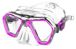 SEAC Eagle, Maschera Compatta a Volume Ridotto per Apnea, Pesca Subacquea e Immersioni Unisex Adulto, Trasparente/Rosa, Standard precio