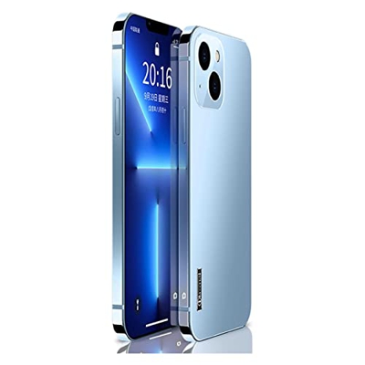 2022 Sierra Blue Stainless Steel Frame Matte Case Cover Compatible with iPhone 12/12 Pro/12 Pro Max/13/13 Pro/13 Pro Max (Sierra Blue,12)