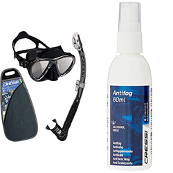 Cressi Big Eyes Evolution & Alpha Ultra Dry Professional Combo, Set per Immersioni e Snorkelling Unisex & Premium Anti Fog, Spray o Gel Antiappannante precio