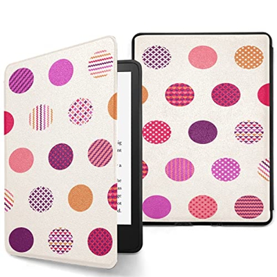 Ebook Paperwhite 11 generazione compatibile con Kindle Paperwhite 6,8" 11 generazione cerchi in tessuto colorato E-reader 11 generazione Cover con fun