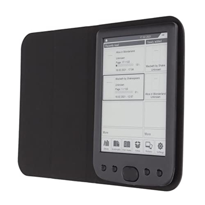 ciciglow Ereader da 6 Pollici, 800x600, E Reader con Schermo a Inchiostro HD, 8 GB 512 MB, Ebook Reader, con Pellicola Protettiva, Tasti di Navigazion