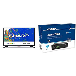 Sharp Aquos 32BC6E Smart TV HD 32%22 Ready LED TV, Wi-Fi, DVB-T2/S2 & Decoder Edision PICCO T265, Full High Definition DVB-T2, H265 HEVC 10 Bit Bonus  características