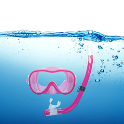 GIMOCOOL Set di Attrezzatura per Lo Snorkeling | Occhialini da Nuoto per Bambini antiappannamento - Respirazione Facile Panoramica Ampia Vista Attrezz precio