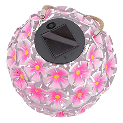 Luxshiny Solargea Metal Flower Ball Cuci di Vento Luci Solari Hydrangeas Outdoor Lights Flower Ball Dispicing Decorazioni Rosa en oferta