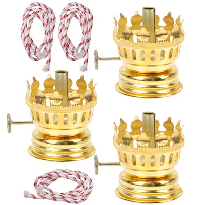 Beaupretty Burner Lampada Ad Olio con Asciugatura del Krosene Burner Burner Sostituzione Lampada Olio Accessorio per Le Lampade Antiche 3Pcs Golden