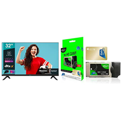 Hisense 32" LED HD Ready 2022 32A4FG, Smart TV VIDAA 4.2, Audio 2.0 12W, Controlli vocali Alexa, Tuner DVB-T2/S2 HEVC 10, lativù, Telecomando Nero & D precio