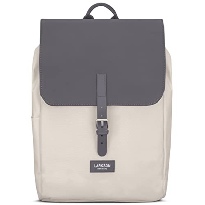 LARKSON Zaino Donna Grigio - Ida - Borsa Zainetto Porta PC 13 Pollici - Ideal per l'Università, il Lavoro, il Tempo Libero - Idrorepellente