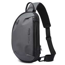 OZUKO Sling Bag, Borsa a Spalla Zaino Monospalla Uomo Zaino a tracolla con Porta di Ricarica USB per Trekking/Ciclismo/Viaggio/Sports (Grigio) características