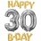 4 palloni di alluminiooro e argentoHappy Birthday 30 anni !