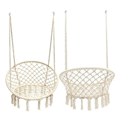 PEVSCO Swings Sedia a Goccia di Corda in Cotone nordica, a Mano a Maglia, Letto for Bambini all'aperto for Bambini, ascensione for Adulti Adult Swing precio