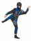 Costume ninja blu e oro per bambino características