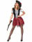 Costume piratessa a righe rosse nere donna en oferta