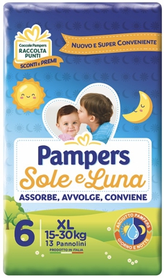 PAMPERS SOLE E LUNA JUNIOR 128 PEZZI FARMA