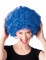 Parrucca afro disco clown blu adulti