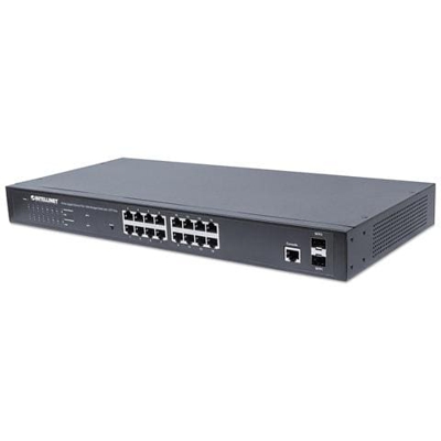 I-SWHUB POE-341 - Web Smart Switch 16 Porte Gigabit Ethernet PoE+ con 2 Porte SFP