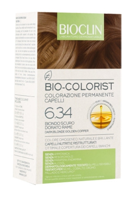 BIOCLIN BIO COLORIST COLORAZIONE PERMANENTE BIONDO SCURO DORATO RAME