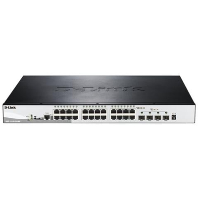 Switch DGS-1510-28XMP 24 Porte Gigabit Ethernet 4 Porte Combo SFP+ PoE Gestito L2 / L3