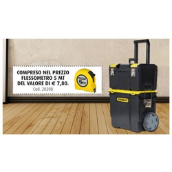 Set Porta Attrezzi Modulare Con Ruote E Maniglione Per Il Trasporto, Dimensioni 47,5x28,4x63 Cm en oferta