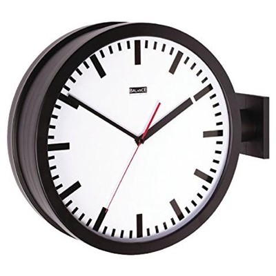 176224 Quartz Wall Clock Cerchio Nero, Bianco Orologio da Parete