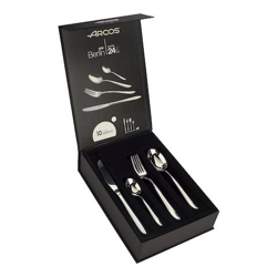 Serie Berlin - Pacco Regalo Set Di Posate 24 Pezzi (6 Coltelli + 12 Cucchiaio + 6 Forchetta) - Monoblocco Unipezzo Colore Argento características