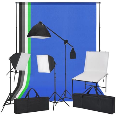 Kit Studio Fotografico Con Tavolo Fotografico Luci E Sfondi