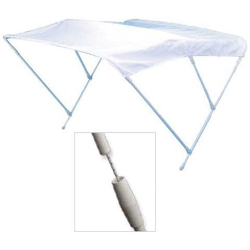 Capottina Tendalino Parasole 3 Archi In Alluminio Verniciato Bianco Telo Bianco 220 180 140 3 Archi en oferta