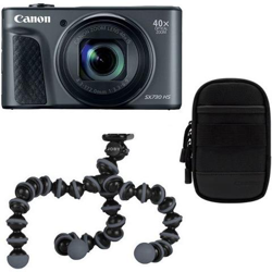 Fotocamera Digitale Compatta Travel Kit PowerShot SX730 HS Sensore CMOS 20.3 MP Stabilizzato Zoom Ottico 40x Touch Screen Inclinabile 3'' Wi-Fi / NFC Nero + Custodia DCC-2400 + Joby Gorillapod precio