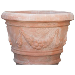 Conca Festonata Invecchiata, In Terracotta Toscana Diam. 70xh60 Cm. en oferta