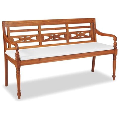 Panchina Batavia con Cuscini 150 cm in Teak