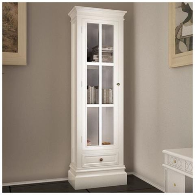 Libreria In Legno 3 Scaffali Colore Bianco Stile Classico